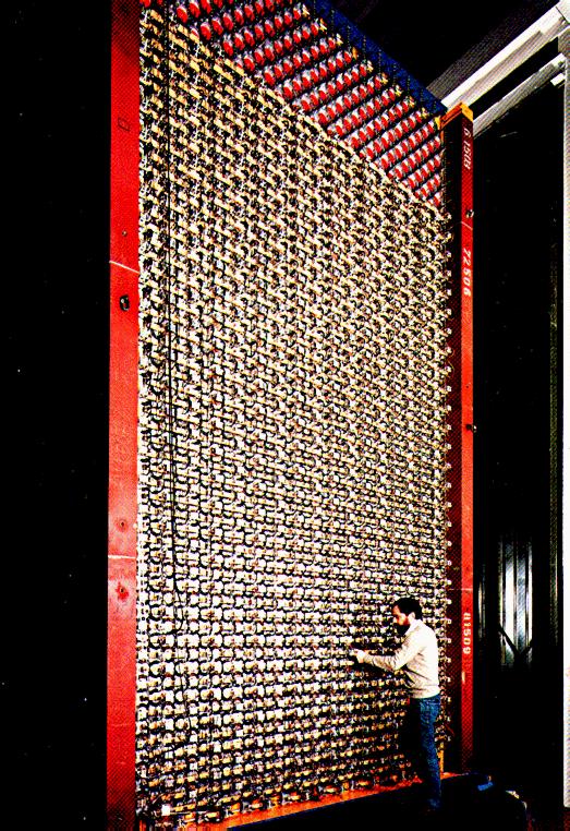 Front view of the central KARMEN detector with PM installation